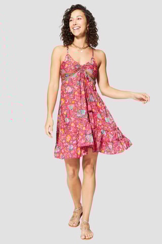 Robe patineuse - Rouge et rose