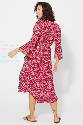 Robe portefeuille - Rouge et blanc