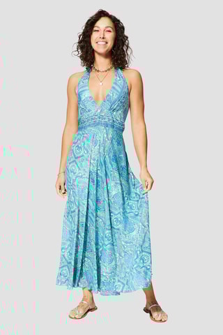 Robe longue - Bleu