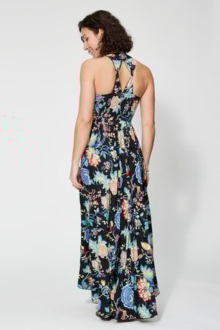 Robe longue - Noir et bleu 