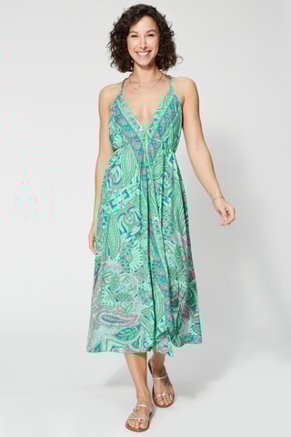 Robe midi - Vert