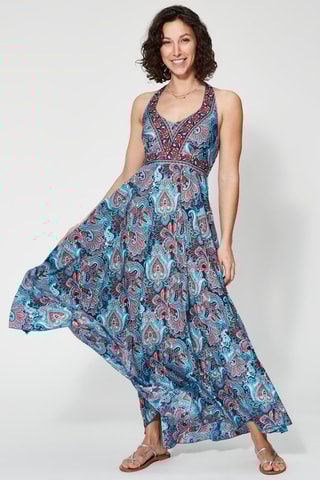 Robe longue - Bleu