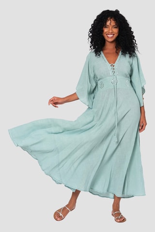 Robe longue - Vert d'eau