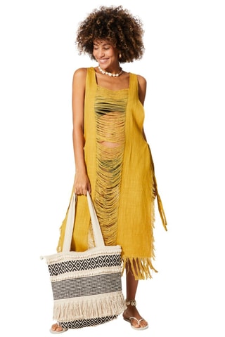 Caftan de plage - Jaune