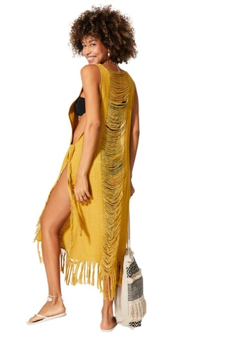 Caftan de plage - Jaune