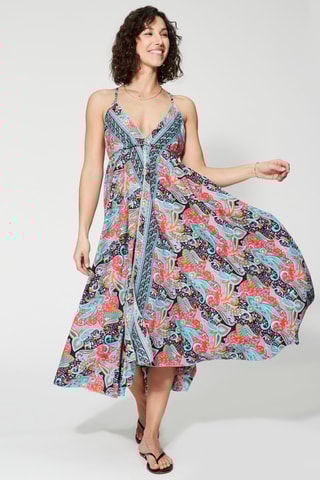 Robe midi - Turquoise