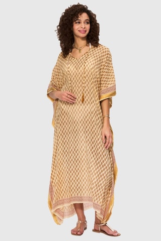 Caftan - Moutarde et bordeaux