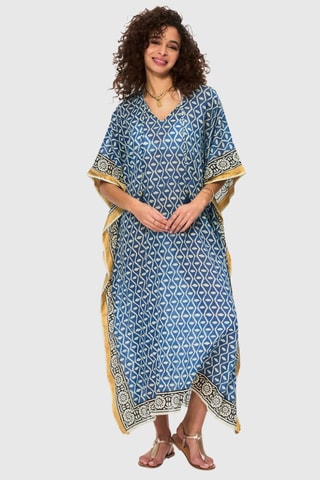 Caftan - Bleu et écru