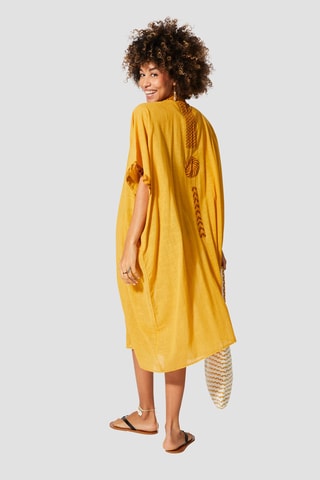 Kimono de plage - Moutarde