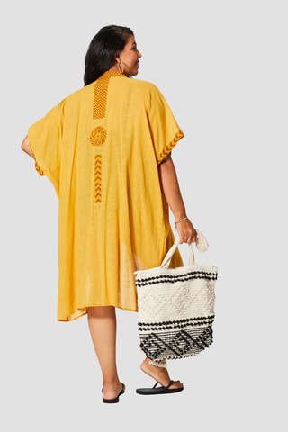 Kimono de plage - Moutarde
