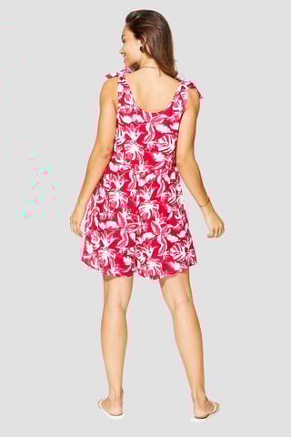 Combishort - Rose et blanc