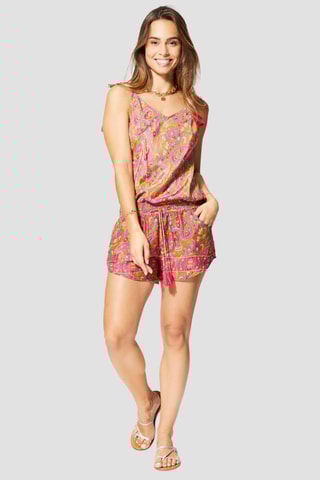 Combishort - Rose et jaune