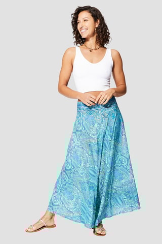 Jupe longue - Bleu et turquoise 