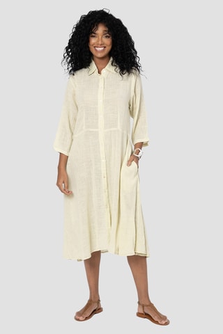 Robe chemise - Jaune