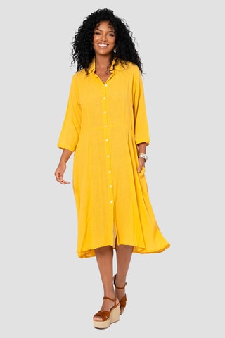 Robe chemise - Jaune