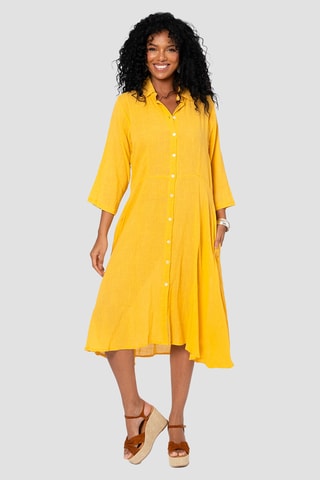 Robe chemise - Jaune