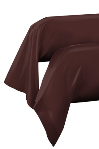 2 taies de traversin en coton 57 fils/cm² - 85 x 185 cm - Marron
