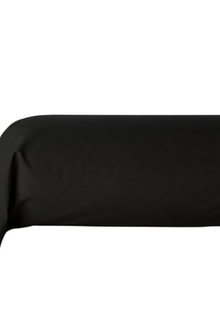 2 taies de traversin en coton 57 fils/cm² - Noir