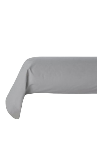 2 taies de traversin en coton 57 fils/cm² - Gris clair