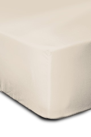 Drap-housse en coton 57 fils/cm² - 
Ivoire 