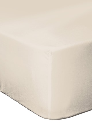 Drap-housse en coton 57 fils/cm² - 
Beige