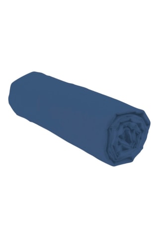 Drap-housse en coton 57 fils/cm² - Bleu marine