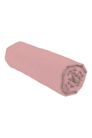 Drap-housse en coton 57 fils/cm² Rose poudré