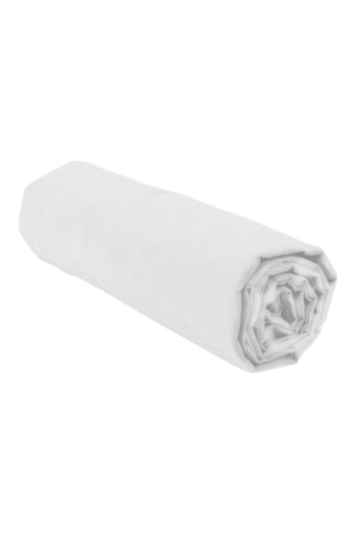 Drap-housse en percale de coton 80 fils/cm² La Beguine - Blanc
