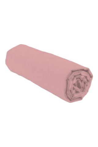 Drap-housse en percale de coton 80 fils/cm² La Beguine - Rose
