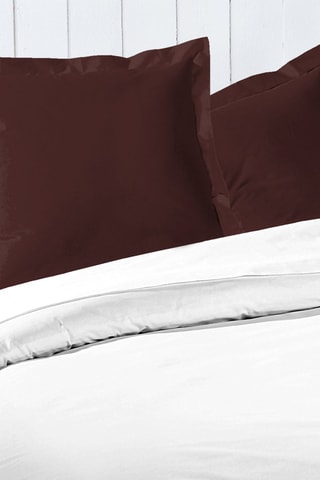 2 taies d'oreiller en coton 57 fils/cm² - Marron