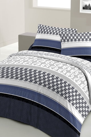Parure de couette en coton 57 fils/cm² Vice Versa - Bleu