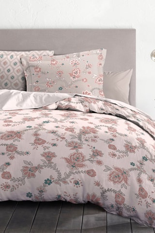 Parure de couette en coton 57 fils/cm² Marquise - Rose