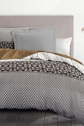 Parure de couette en coton 57 fils/cm² Nuit Berbère - Taupe