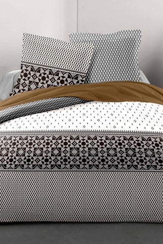 Parure de couette en coton 57 fils/cm² Nuit Berbère - Taupe