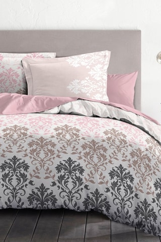 Parure de couette en coton 57 fils/cm² Crevecoeur - Bleu et rose