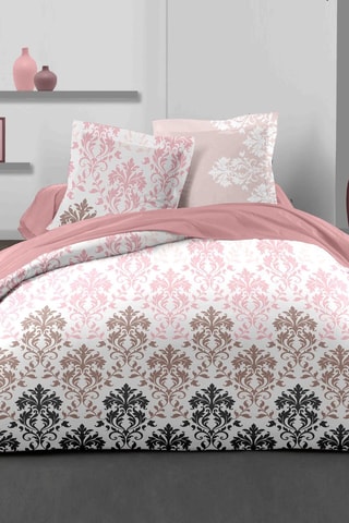 Parure de couette en coton 57 fils/cm² Crevecoeur - Bleu et rose