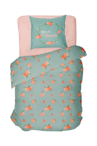 Parure de couette en coton 57 fils/cm² Peachy Green - Vert