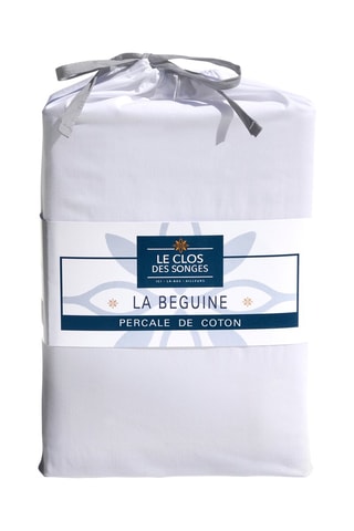 Drap plat en percale de coton 80 fils/cm² La Beguine - Bleu maya