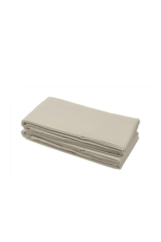 Drap plat en coton 57 fils/cm² - 
Beige