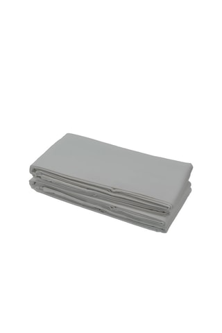 Drap plat en coton 57 fils/cm² - Gris clair