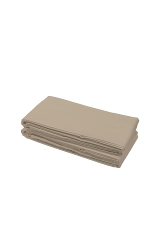 Drap plat en coton 57 fils/cm² - Beige