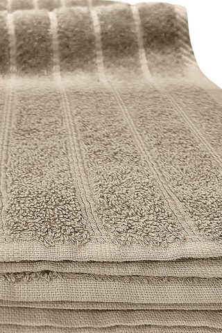 2 serviettes de toilette et 2 draps de douche - Beige