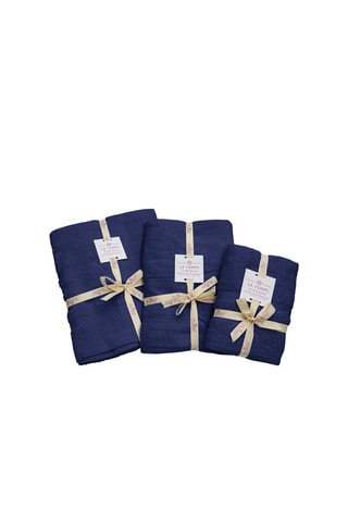 Serviette de toilette -  Bleu marine - 50 x 100 cm