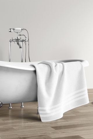 2 draps de douche - Blanc - 70 x 140 cm