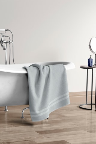Serviette de toilette Le temps d'un bain - Gris - 50 x 100 cm