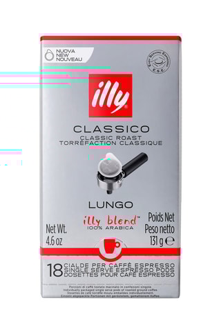 Koffie Classico Lungo Illy 
12 x 18 pads