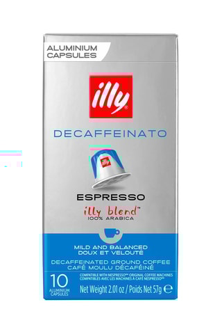 Cafeïnevrije Koffie Illy 
10 x 10 capsules