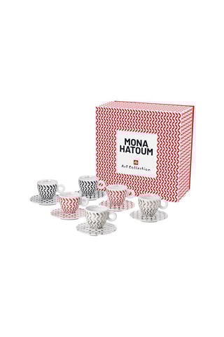 Porseleinen Cappuccinoservies Mona Hatoum - 6 Personen
