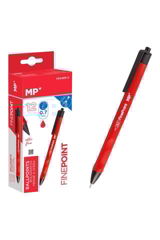12 Balpennen - Rode Inkt