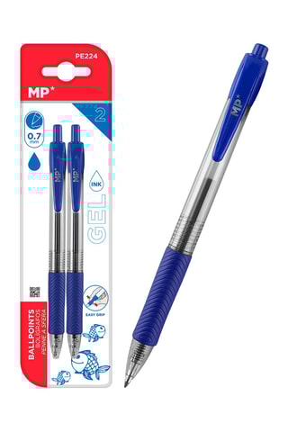 2 Gelpennen - Blauwe Inkt